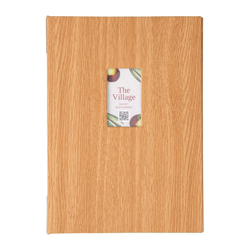 シンビ ショップカードメニューブック カード縦型 A4 4ページ ナチュラル SCM-101T 1冊（ご注文単位1冊）【直送品】