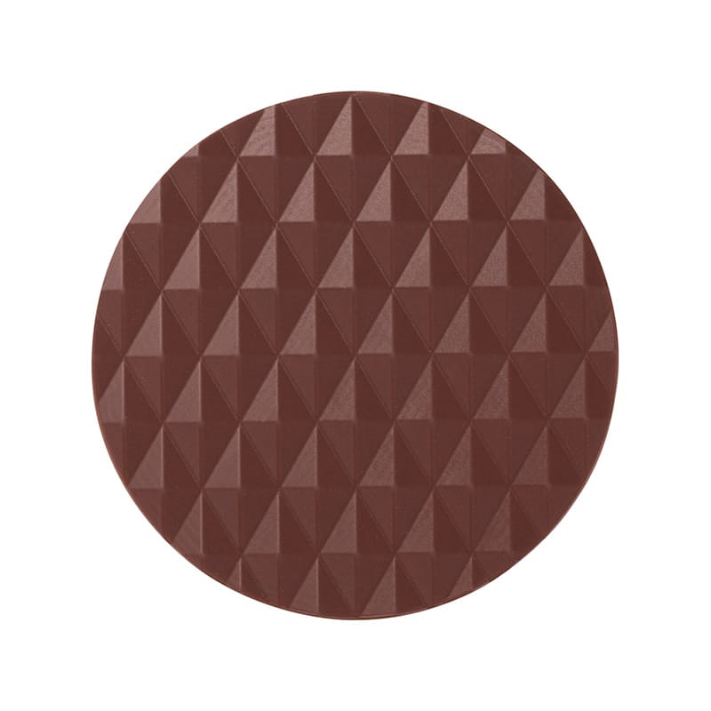 シンビ ダイヤカットコースター 丸型 ブラウン 10枚入 1パック（ご注文単位1パック）【直送品】