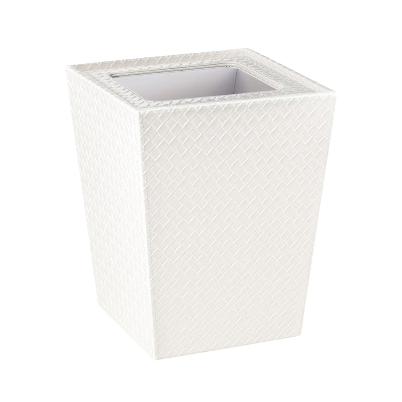 シンビ ダストボックス インナープラスチックゴミ箱付き 小珠紋柄 ホワイト TM-NP 1個（ご注文単位1個）【直送品】