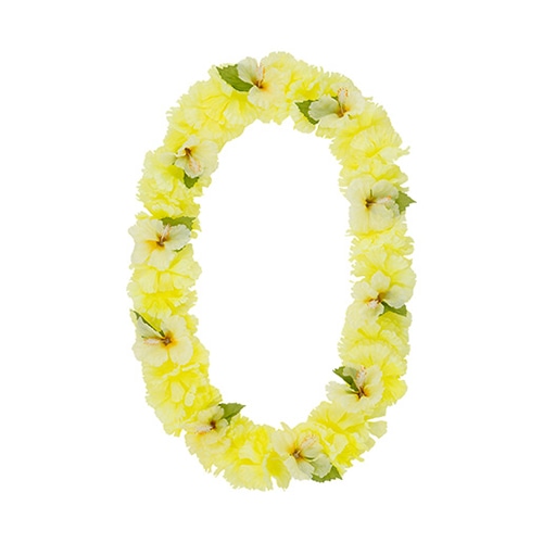 ドガ ハイビスカス／カーネーションレイ イエロー FLE-7012 1本（ご注文単位1本）【直送品】