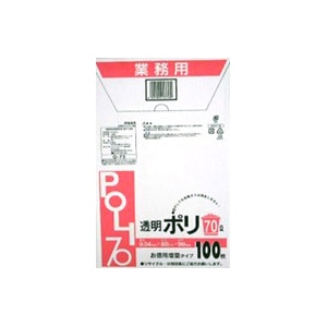 システムポリマー 業務用 透明ポリ BOXタイプ 70L 100枚入 G-73 1個（ご注文単位3個）【直送品】