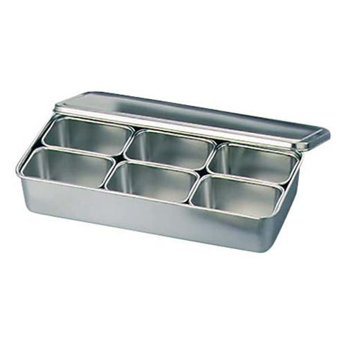 大屋製作所 クローバー 18-8 調味料入バット 6ヶ入 00号 1個(ご注文単位1個)【直送品】