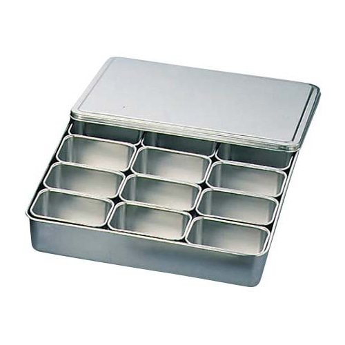 大屋製作所 クローバー 18-8 調味料入バット 12ヶ入 00号 1個(ご注文単位1個)【直送品】