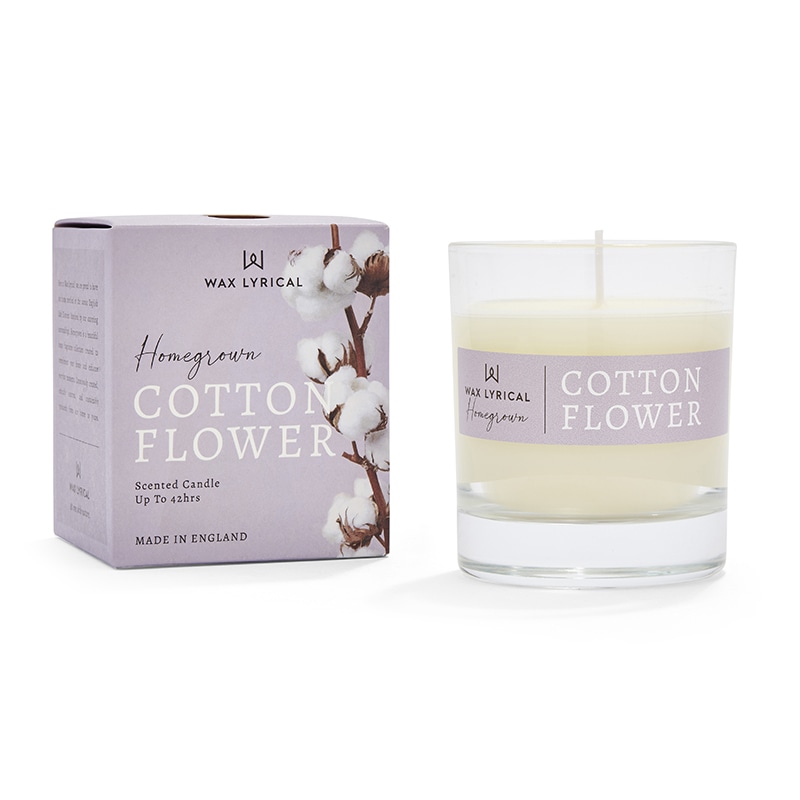 ワックスリリカル ホームグローン　グラス入りキャンドル コットンフラワー WLHG0204 1個（ご注文単位1個）【直送品】