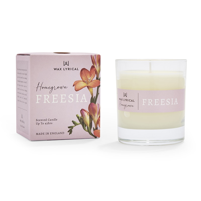 ワックスリリカル ホームグローン　グラス入りキャンドル フリージア WLHG0205 1個（ご注文単位1個）【直送品】