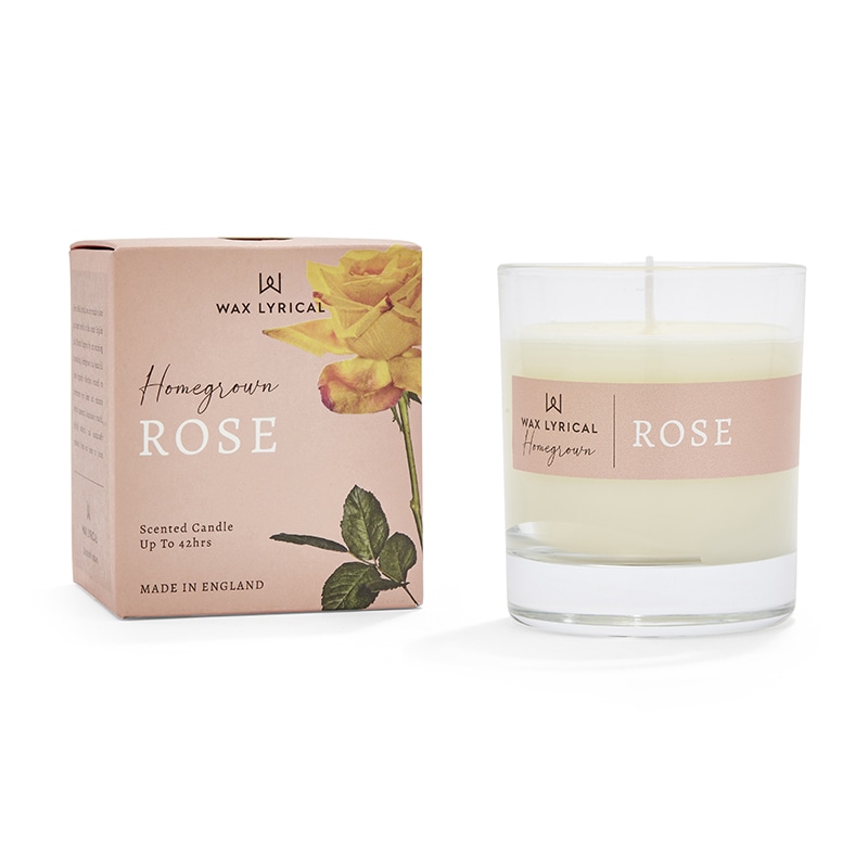 ワックスリリカル ホームグローン　グラス入りキャンドル ローズ WLHG0206 1個（ご注文単位1個）【直送品】