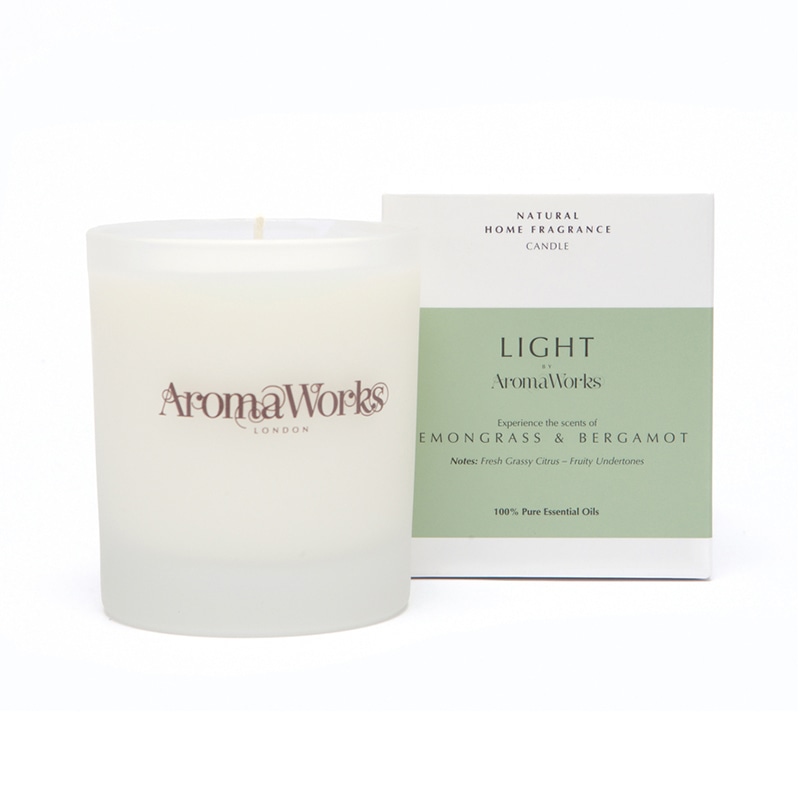 ワックスリリカル アロマワークス　グラス入りキャンドル M　レモングラス＆ベルガモット WLAL1104 1個（ご注文単位1個）【直送品】