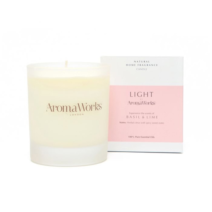 ワックスリリカル アロマワークス　グラス入りキャンドル M　バジル＆ライム WLAL1108 1個（ご注文単位1個）【直送品】