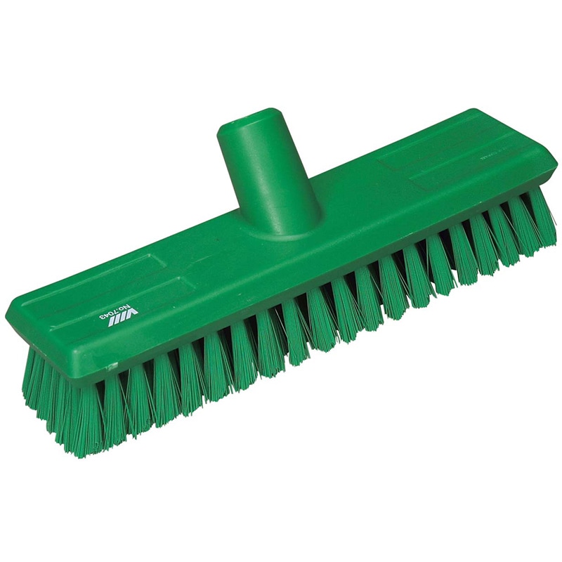 ヴァイカン デッキブラシ ハードタイプ 70412 グリーン 1個(ご注文単位1個)【直送品】