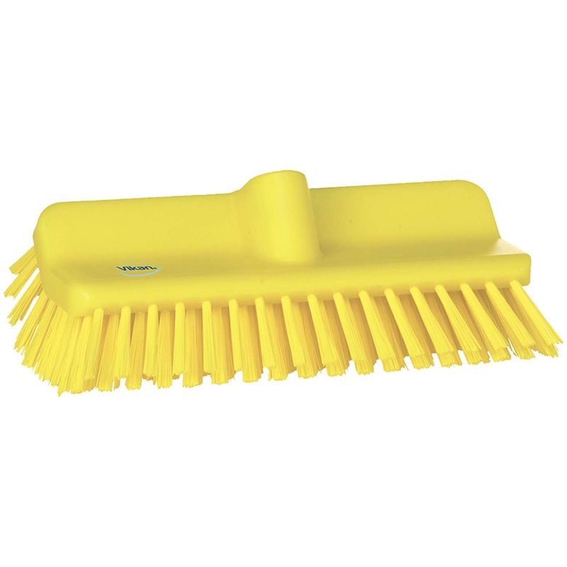 ヴァイカン アングルデッキブラシ ハードタイプ 70476 イエロー 1個(ご注文単位1個)【直送品】