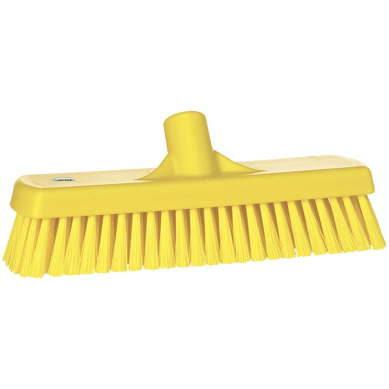 ヴァイカン デッキブラシ ハードタイプ 70606 イエロー 1個(ご注文単位1個)【直送品】