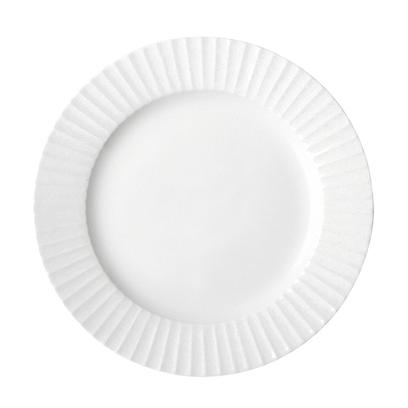 ミヤザキ食器 ラック ポーセレン メトロポリス リムプレート 24cm RA24501MEWH 1個(ご注文単位12個)【直送品】