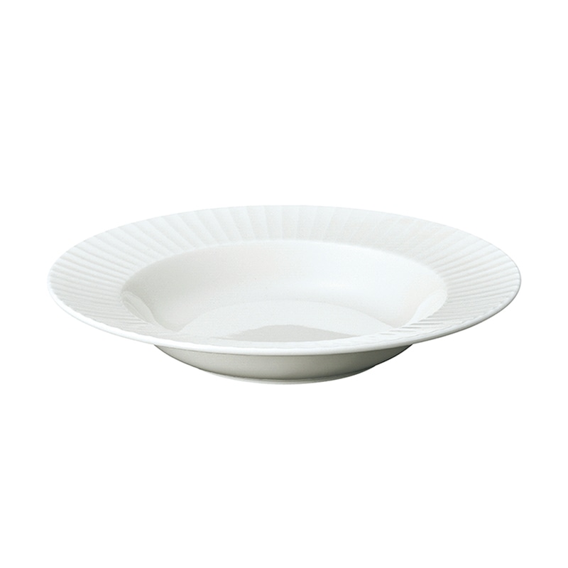 ミヤザキ食器 ラック ポーセレン メトロポリス リムクーププレート 25.5cm RA25502MEWH 1個(ご注文単位12個)【直送品】