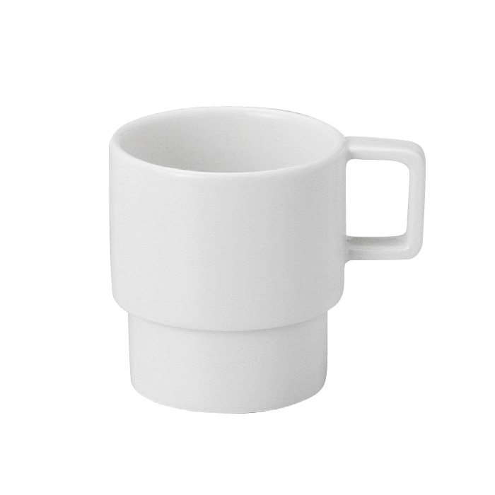 ミヤザキ食器 ラック ポーセレン ノルディック スタッカブルコーヒーカップ 210cc RA01704NRWH 1個（ご注文単位12個）【直送品】