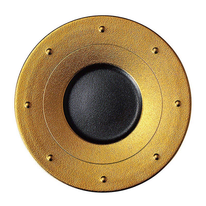 ミヤザキ食器 ラック ポーセレン メタルフュージョン リムプレート 29cm ゴールド RA29831MFGB 1個（ご注文単位6個）【直送品】