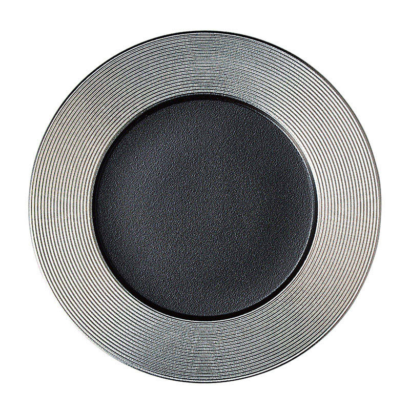 ミヤザキ食器 ラック ポーセレン メタルフュージョン リムプレート 29cm シルバー RA29841MFSB 1個（ご注文単位12個）【直送品】