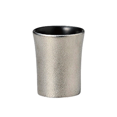 ミヤザキ食器 ラック ポーセレン メタルフュージョン ミニカップ 6cm シルバー RA02024MFSB 1個（ご注文単位12個）【直送品】