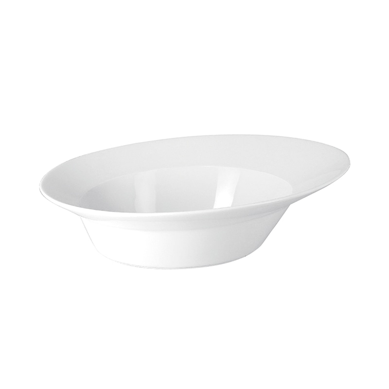 ミヤザキ食器 ラック ポーセレン ジャイロ オーバルボール 20cm RA20453GIWH 1個（ご注文単位6個）【直送品】