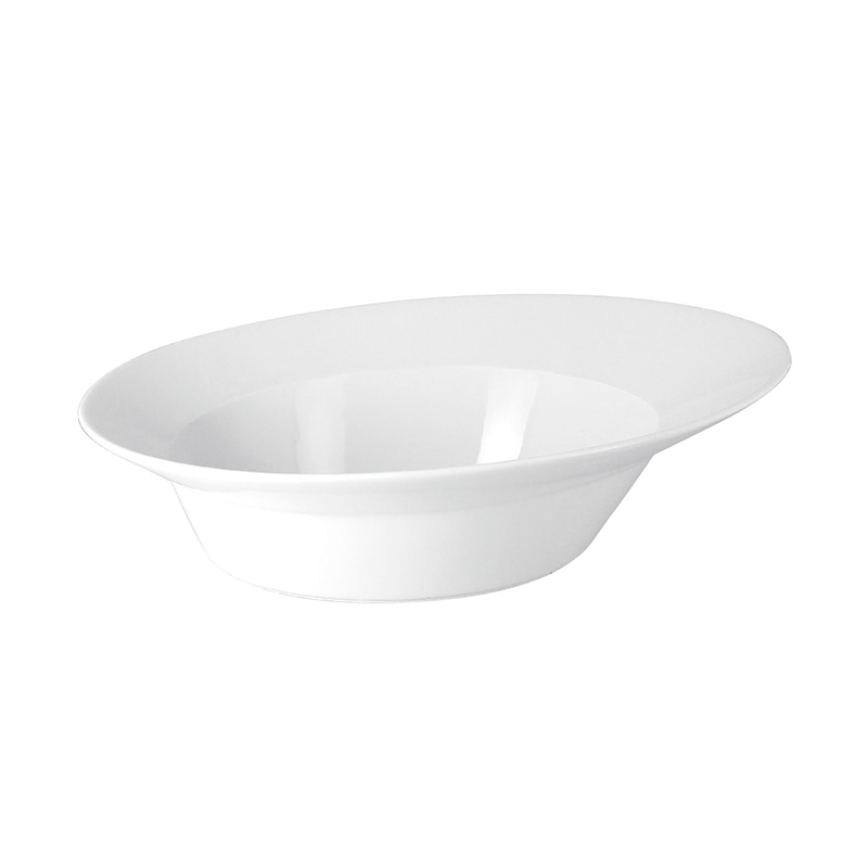 ミヤザキ食器 ラック ポーセレン ジャイロ オーバルボール 23cm RA23453GIWH 1個（ご注文単位6個）【直送品】