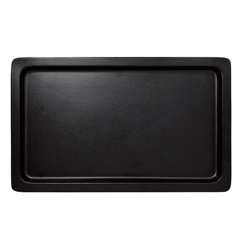 ミヤザキ食器 ラック ポーセレン ガストロノームパン 角型 浅 1／1 スモーキーブラック RA1118GNSB 1個（ご注文単位2個）【直送品】