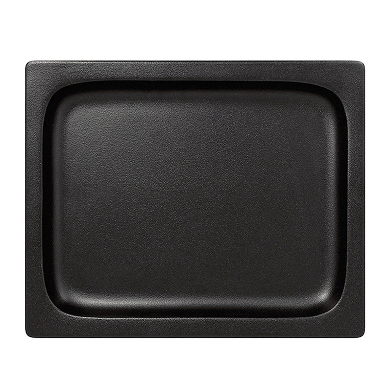 ミヤザキ食器 ラック ポーセレン ガストロノームパン 角型 浅 1／2 スモーキーブラック RA1218GNSB 1個（ご注文単位3個）【直送品】