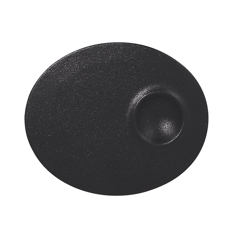 ミヤザキ食器 ラック ポーセレン ネオフュージョン オーバルプレート 18cm スモーキーブラック RA18051NFSB 1個（ご注文単位12個）【直送品】