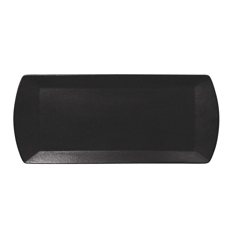 ミヤザキ食器 ラック ポーセレン ネオフュージョン 長角ケーキプレート 35cm スモーキーブラック RA35031NFSB 1個（ご注文単位12個）【直送品】