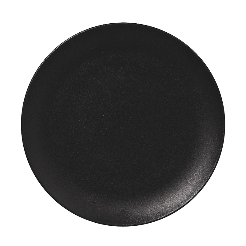 ミヤザキ食器 ラック ポーセレン ネオフュージョン フラットプレート 24cm スモーキーブラック RA24001NFSB 1個（ご注文単位12個）【直送品】