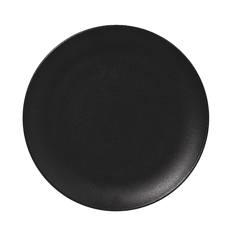 ミヤザキ食器 ラック ポーセレン ネオフュージョン フラットプレート 21cm スモーキーブラック RA21001NFSB 1個（ご注文単位12個）【直送品】