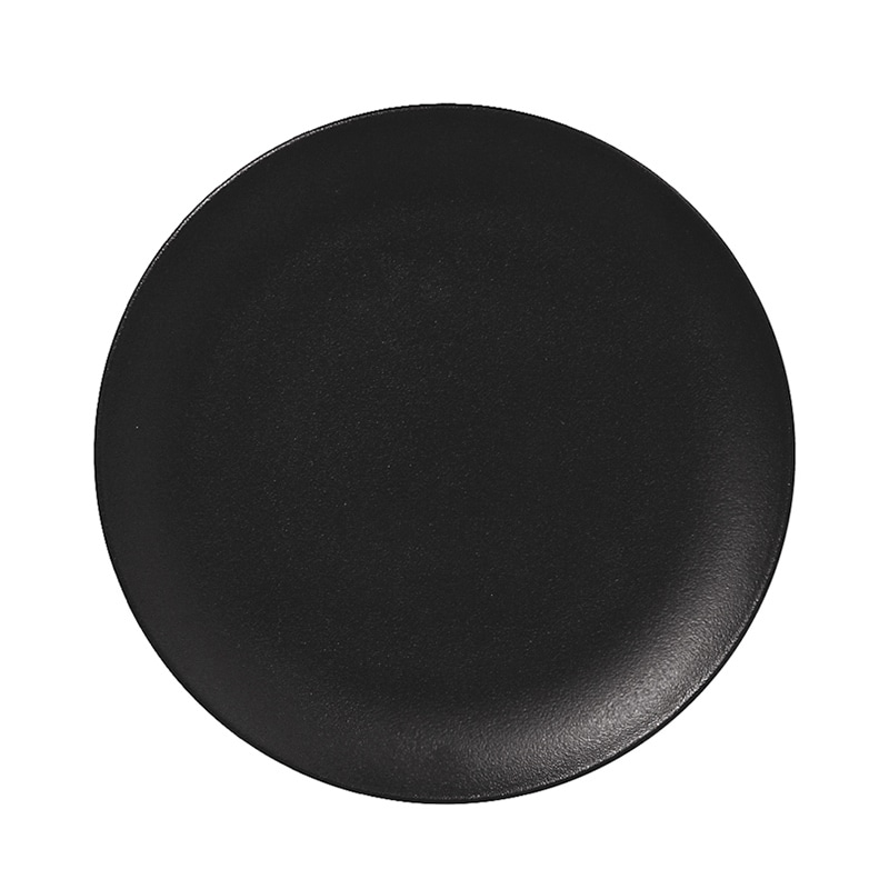 ミヤザキ食器 ラック ポーセレン ネオフュージョン フラットプレート 18cm スモーキーブラック RA18001NFSB 1個（ご注文単位24個）【直送品】