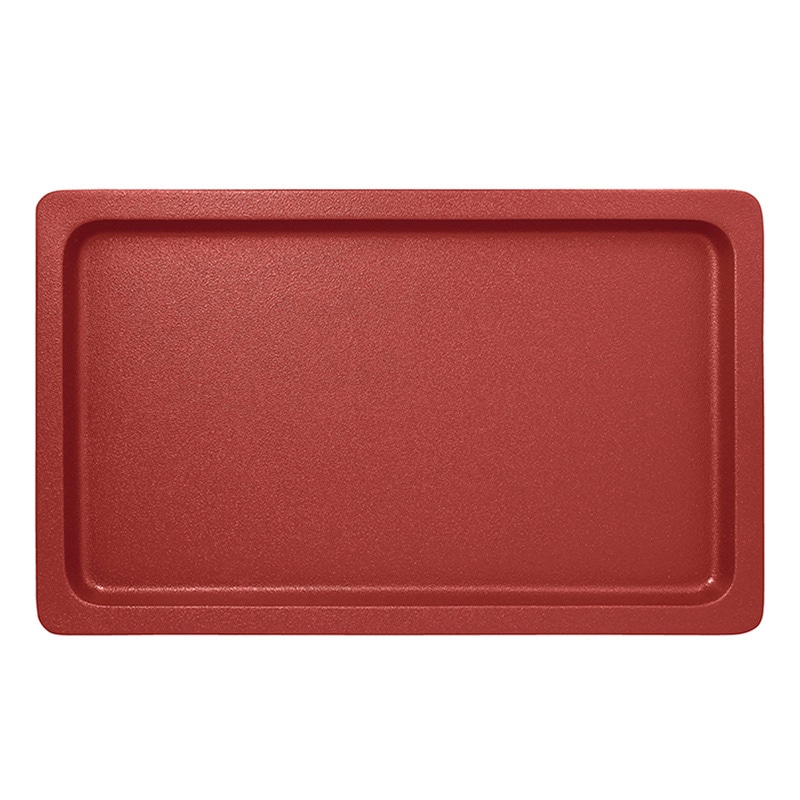 ミヤザキ食器 ラック ポーセレン ガストロノームパン 角型 浅 1／1 ダークレッド RA1118GNDR 1個（ご注文単位2個）【直送品】