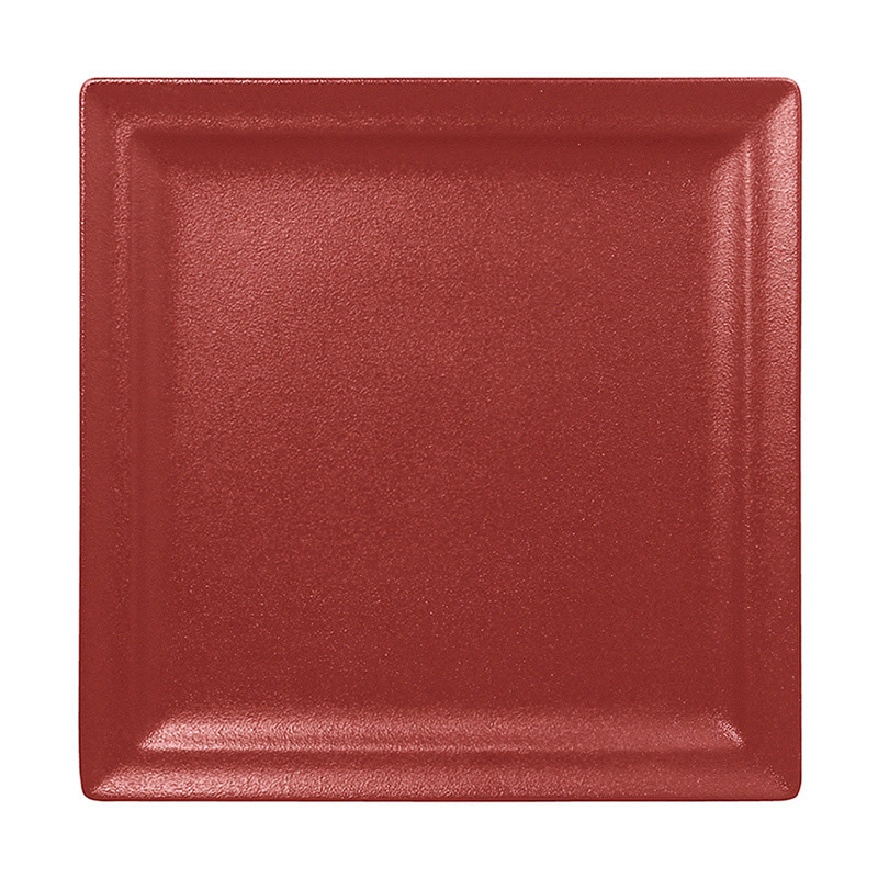ミヤザキ食器 ラック ポーセレン ネオフュージョン スクエアプレート 30.5cm ダークレッド RA30021NFDR 1個（ご注文単位6個）【直送品】
