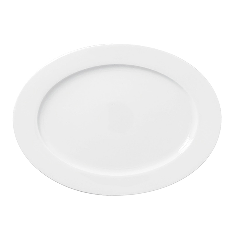 ミヤザキ食器 ラック ポーセレン アクセス オーバルプレート 35.5cm ホワイト RA35311ACWH 1個（ご注文単位6個）【直送品】