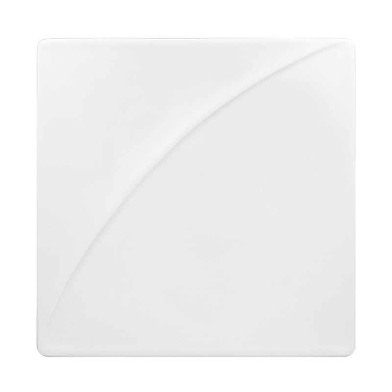 ミヤザキ食器 ラック ポーセレン ムーン スクエアプレート 27cm RA27331MOWH 1個（ご注文単位12個）【直送品】