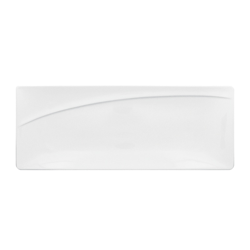 ミヤザキ食器 ラック ポーセレン ムーン レクタンギュラープレート 32cm RA32341MOWH 1個（ご注文単位12個）【直送品】