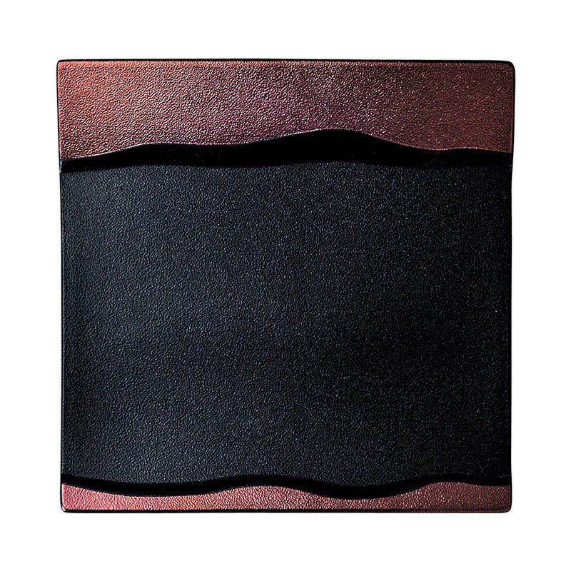 ミヤザキ食器 ラック ポーセレン ムーン メタルフュージョン レクタンショープレート 25cmワイド ブロンズ RA25361MOBB 1個（ご注文単位12個）【直送品】