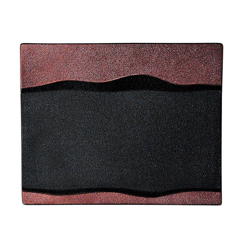 ミヤザキ食器 ラック ポーセレン ムーン メタルフュージョン レクタンショープレート 25cm ブロンズ RA25351MOBB 1個（ご注文単位12個）【直送品】