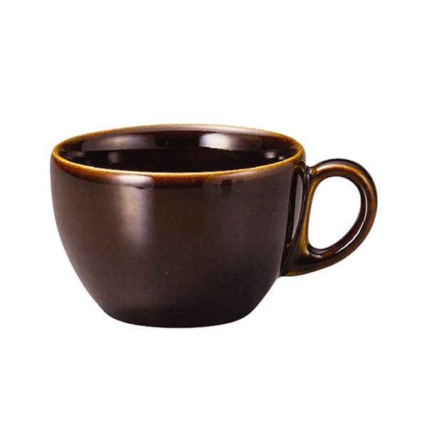 ミヤザキ食器 ラック ポーセレン ジェネシス コーヒーカップ 230cc ダークブラウン RA01004GEDB 1個（ご注文単位12個）【直送品】