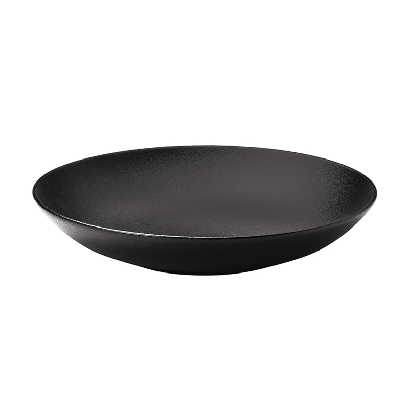 ミヤザキ食器 ラック ポーセレン ネオフュージョン クーププレート 26cm スモーキーブラック RA26002NFSB 1個（ご注文単位12個）【直送品】