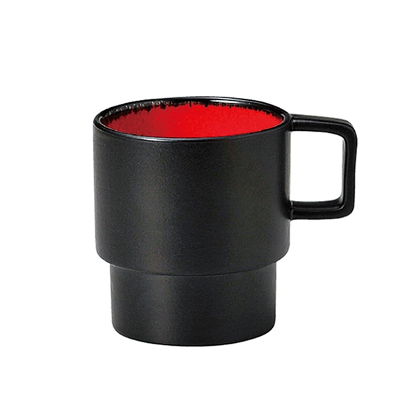 ミヤザキ食器 ラック ポーセレン ファイヤー スタッカブルコーヒーカップ 210cc レッド RA01704FIRD 1個（ご注文単位12個）【直送品】