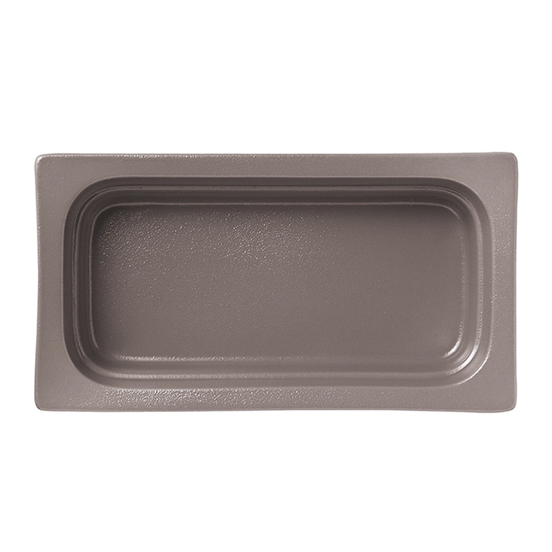 ミヤザキ食器 ラック ポーセレン ガストロノームパン 角型 深 1／3 チェスナッツブラウン RA1308GNCB 1個（ご注文単位3個）【直送品】