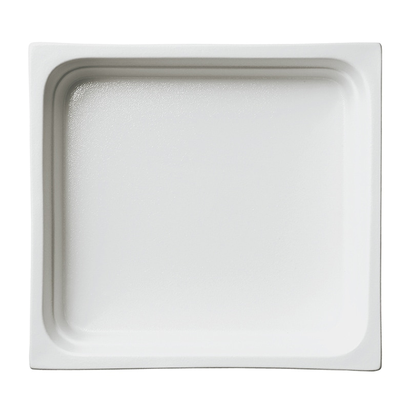 ミヤザキ食器 ラック ポーセレン ガストロノームパン 角型 深 2／3 スノーホワイト RA2308GNSW 1個（ご注文単位1個）【直送品】