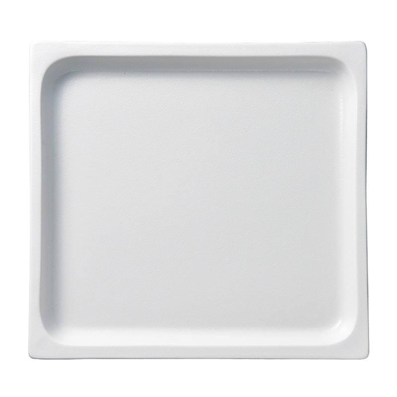 ミヤザキ食器 ラック ポーセレン ガストロノームパン 角型 浅 2／3 スノーホワイト RA2318GNSW 1個（ご注文単位3個）【直送品】