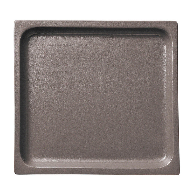 ミヤザキ食器 ラック ポーセレン ガストロノームパン 角型 浅 2／3 チェスナッツブラウン RA2318GNCB 1個（ご注文単位3個）【直送品】