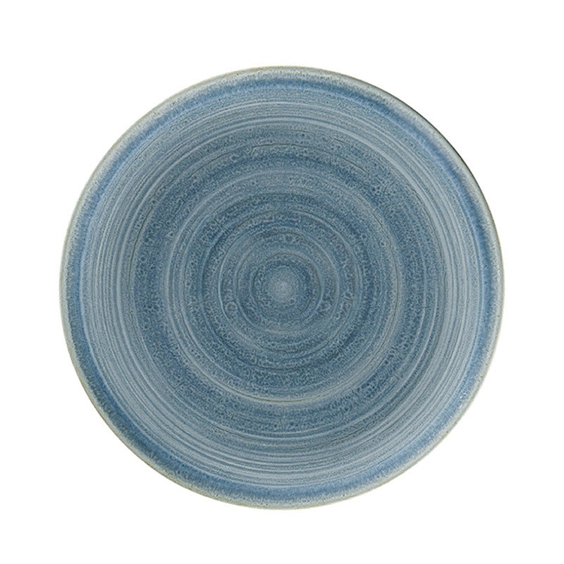 ミヤザキ食器 ラック ポーセレン スポット フラットプレート 18cm ブルー RA18001SPBL 1個(ご注文単位24個)【直送品】