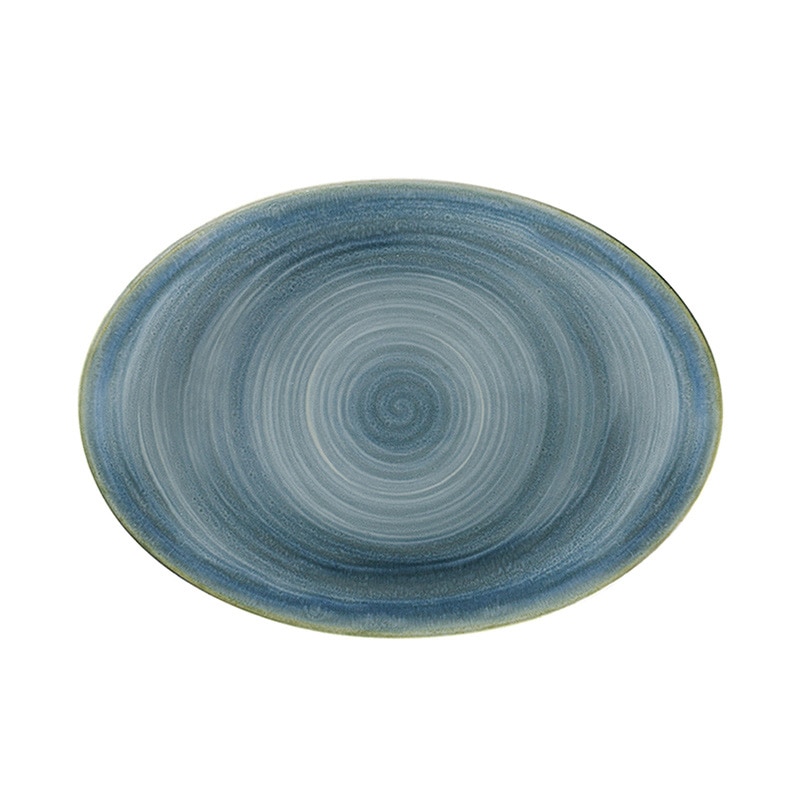 ミヤザキ食器 ラック ポーセレン スポット オーバルプレート 21cm ブルー RA21011SPBL 1個(ご注文単位12個)【直送品】