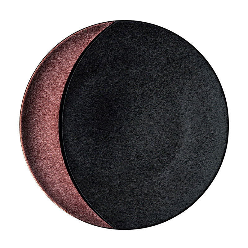 ミヤザキ食器 ラック ポーセレン ムーン メタルフュージョン ラウンドプレート 26.5cm ブロンズ RA26321MOBB 1個(ご注文単位12個)【直送品】