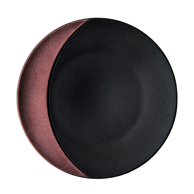 ミヤザキ食器 ラック ポーセレン ムーン メタルフュージョン ラウンドプレート 23.5cm ブロンズ RA23321MOBB 1個（ご注文単位12個）【直送品】