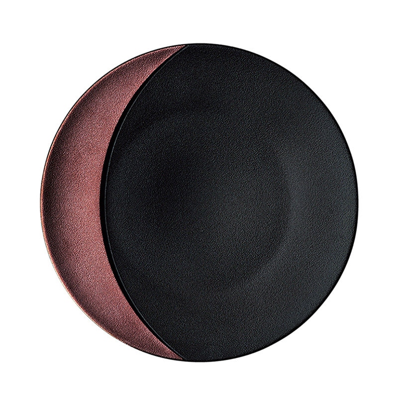 ミヤザキ食器 ラック ポーセレン ムーン メタルフュージョン ラウンドプレート 20.5cm ブロンズ RA20321MOBB 1個（ご注文単位12個）【直送品】