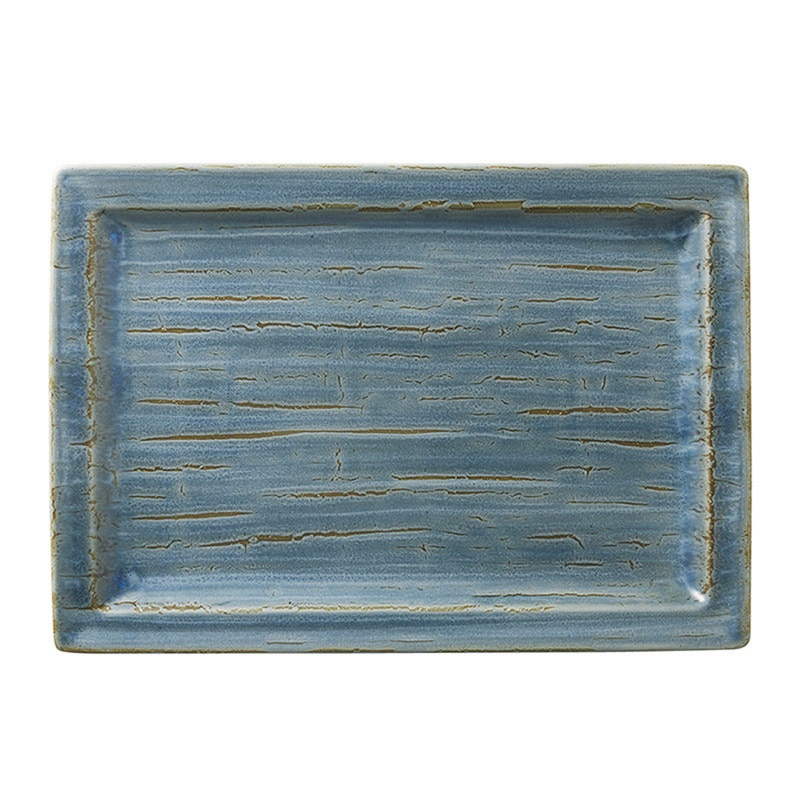 ミヤザキ食器 ラック ポーセレン スポット レクタンギュラープレート 33cm ブルー RA33021SPBL 1個(ご注文単位6個)【直送品】